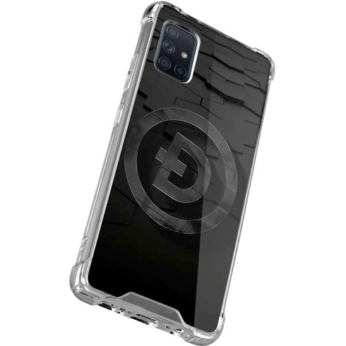Doge Coin Textured Logo Galaxy A51 5G Clear Case