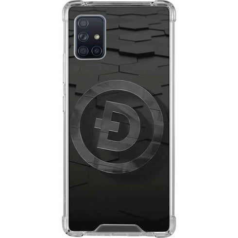 Doge Coin Textured Logo Galaxy A51 5G Clear Case