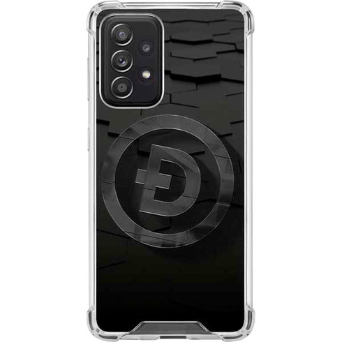 Doge Coin Textured Logo Galaxy A52 5G Clear Case