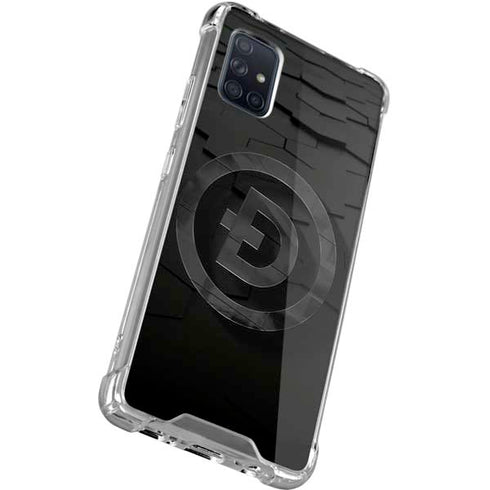 Doge Coin Textured Logo Galaxy A71 5G Clear Case