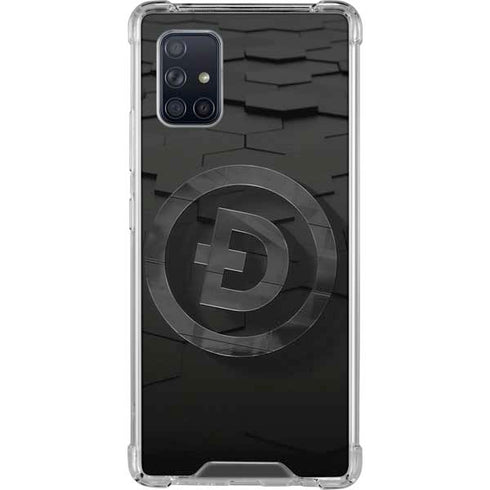 Doge Coin Textured Logo Galaxy A71 5G Clear Case