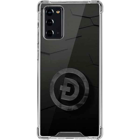 Doge Coin Textured Logo Galaxy Note20 5G Clear Case