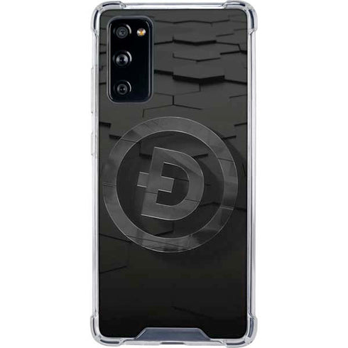 Doge Coin Textured Logo Galaxy S20 FE Clear Case