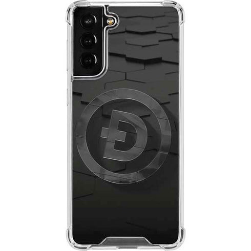 Doge Coin Textured Logo Galaxy S21 FE Clear Case