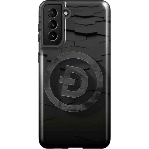 Doge Coin Textured Logo Galaxy S21 FE Pro Case