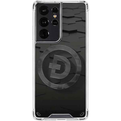 Doge Coin Textured Logo Galaxy S21 Ultra 5G Clear Case