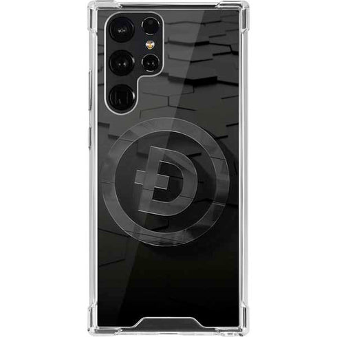 Doge Coin Textured Logo Galaxy S22 Ultra Clear Case