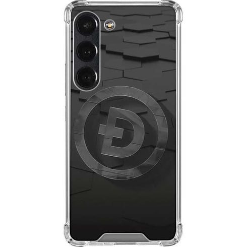 Doge Coin Textured Logo Galaxy S23 Clear Case