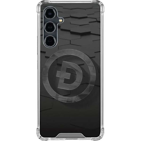 Doge Coin Textured Logo Galaxy S23 FE Clear Case