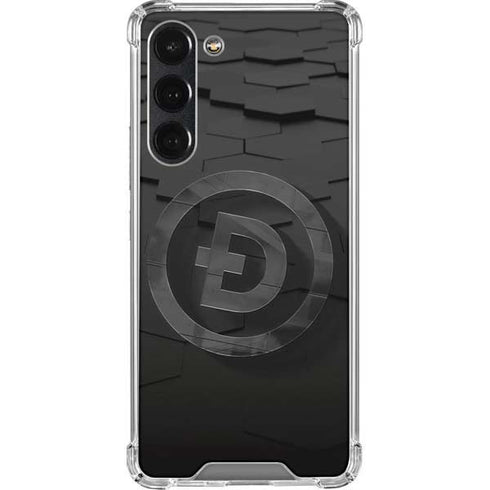 Doge Coin Textured Logo Galaxy S23 Plus Clear Case