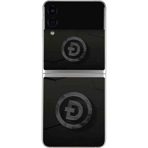 Doge Coin Textured Logo Galaxy Z Flip3 5G Skin
