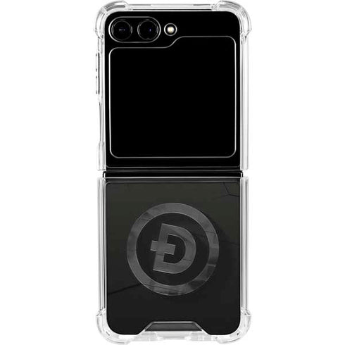 Doge Coin Textured Logo Galaxy Z Flip5 5G Clear Case
