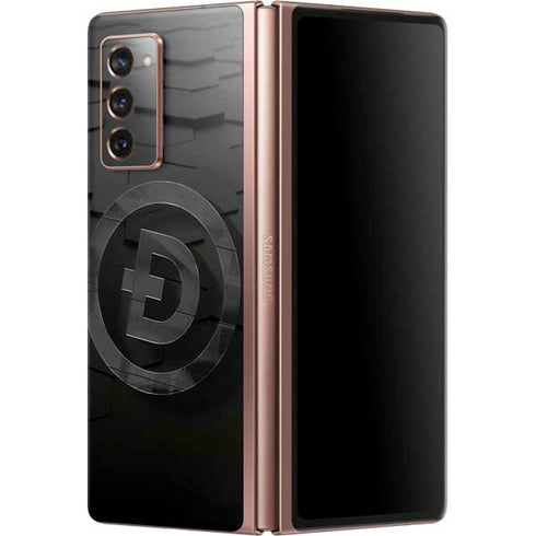 Doge Coin Textured Logo Galaxy Z Fold2 5G Skin