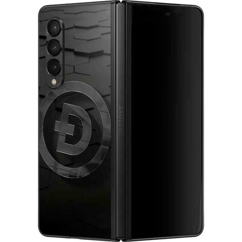 Doge Coin Textured Logo Galaxy Z Fold3 5G Skin