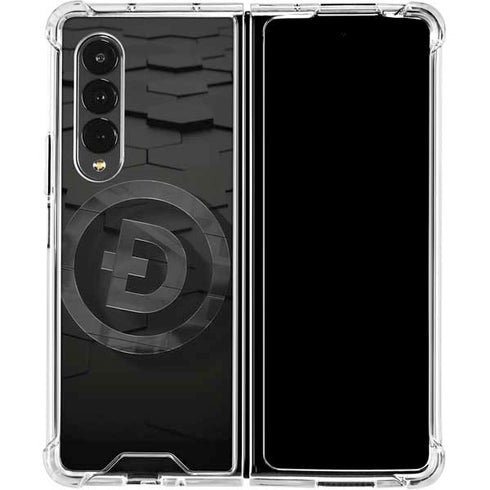 Doge Coin Textured Logo Galaxy Z Fold4 5G Clear Case
