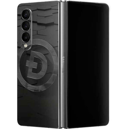 Doge Coin Textured Logo Galaxy Z Fold4 5G Skin