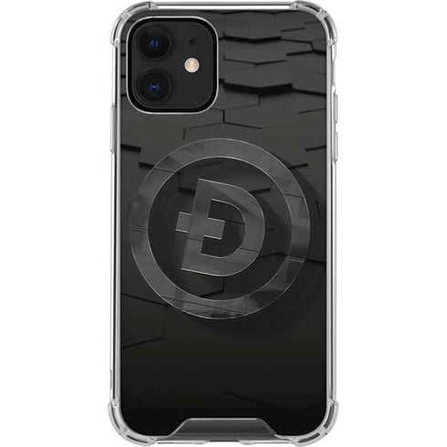 Doge Coin Textured Logo iPhone 12 Clear Case