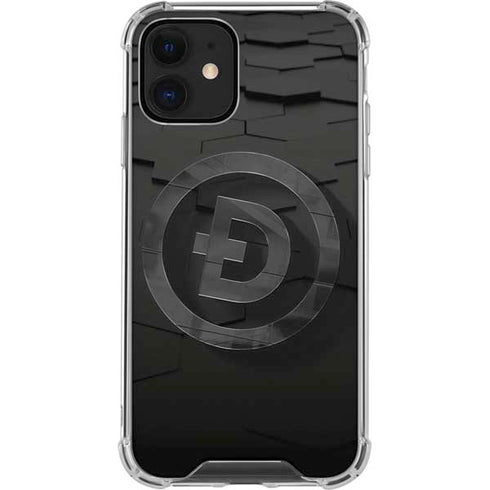 Doge Coin Textured Logo iPhone 12 Mini Clear Case