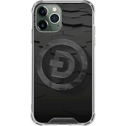 Doge Coin Textured Logo iPhone 12 Pro Clear Case