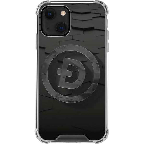 Doge Coin Textured Logo iPhone 13 Clear Case