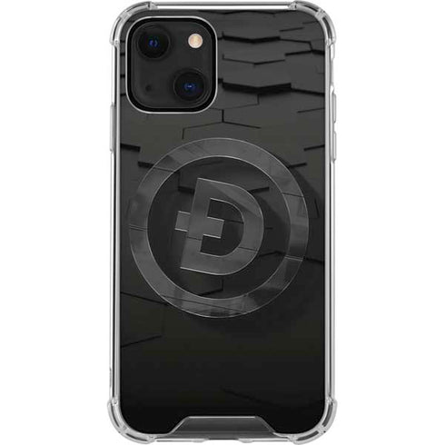 Doge Coin Textured Logo iPhone 13 Mini Clear Case