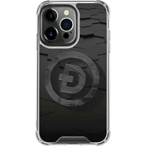 Doge Coin Textured Logo iPhone 13 Pro Clear Case