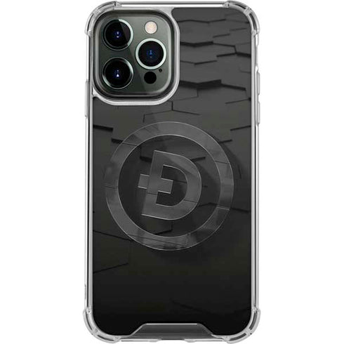 Doge Coin Textured Logo iPhone 13 Pro Max Clear Case
