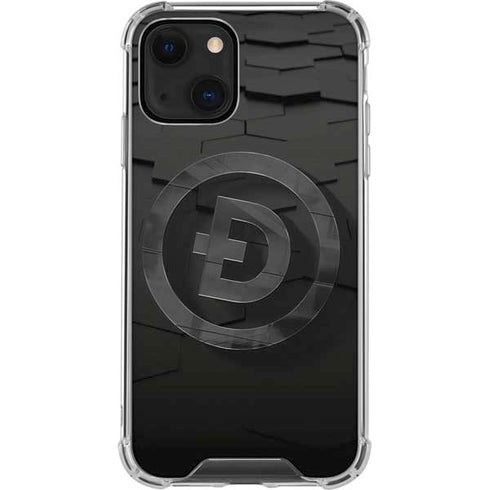 Doge Coin Textured Logo iPhone 14 Clear Case