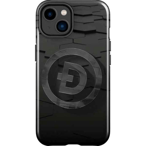 Doge Coin Textured Logo iPhone 14 Plus Impact Case