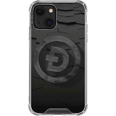 Doge Coin Textured Logo iPhone 14 Plus Clear Case