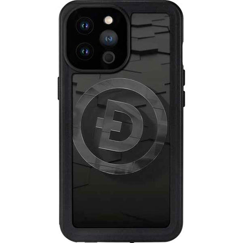 Doge Coin Textured Logo iPhone 14 Pro Max Waterproof Case