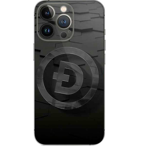 Doge Coin Textured Logo iPhone 14 Pro Skin