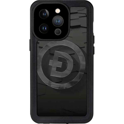 Doge Coin Textured Logo iPhone 14 Pro Waterproof Case