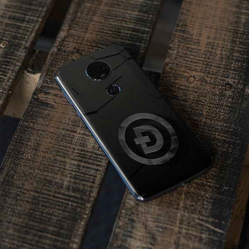 Doge Coin Textured Logo Moto E5 Plus Skin