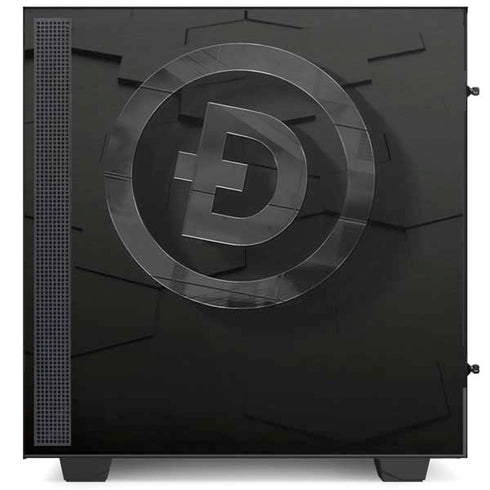 Doge Coin Textured Logo NZXT H510 Compact ATX Mid-Tower Case Skin