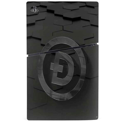 Doge Coin Textured Logo PS5 Slim Digital Edition Bundle Skin