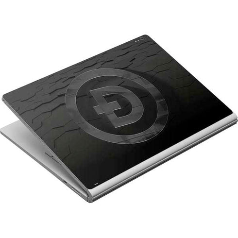 Doge Coin Textured Logo Surface Book Skin