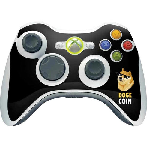 Doge Coin Crypto Xbox 360 Wireless Controller Skin