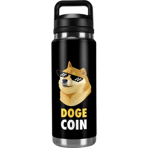 Doge Coin Crypto YETI Rambler 26oz Bottle Skin