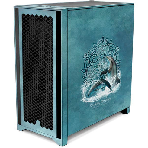 Brigid Ashwood Dolphin Celtic Knot Corsair 4000D Tempered Glass Mid-Tower ATX Case Skin