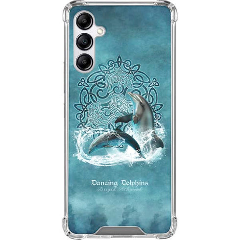 Dolphin Celtic Knot by Brigid Ashwood Galaxy A15 5G Clear Case