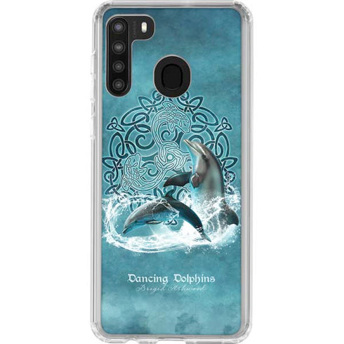 Brigid Ashwood Dolphin Celtic Knot Galaxy A21 Clear Case