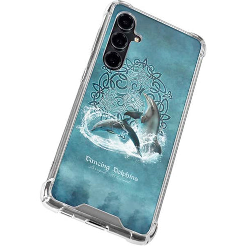 Dolphin Celtic Knot by Brigid Ashwood Galaxy S23 FE Clear Case