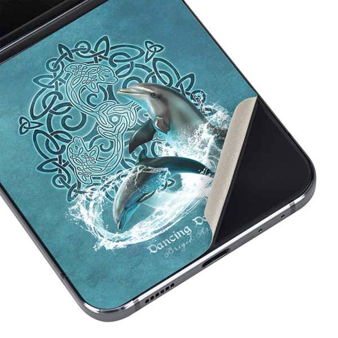 Dolphin Celtic Knot by Brigid Ashwood Galaxy Z Flip5 5G Skin