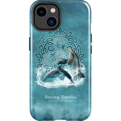 Dolphin Celtic Knot by Brigid Ashwood iPhone 15 Plus Impact Case