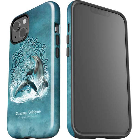 Dolphin Celtic Knot by Brigid Ashwood iPhone 15 Plus Impact Case