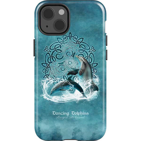 Dolphin Celtic Knot by Brigid Ashwood iPhone 15 Impact Case