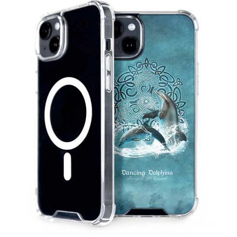 Dolphin Celtic Knot by Brigid Ashwood iPhone 15 Plus MagSafe Case