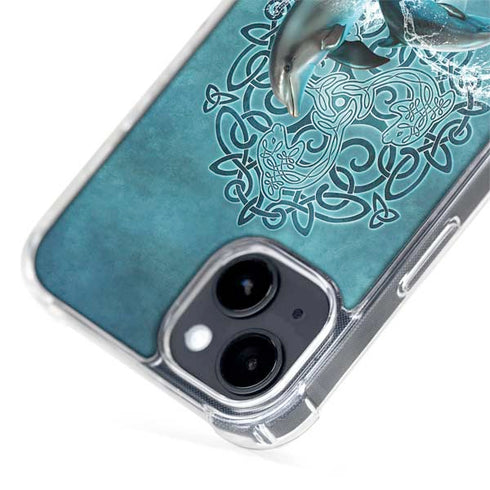 Dolphin Celtic Knot by Brigid Ashwood iPhone 15 Plus MagSafe Case