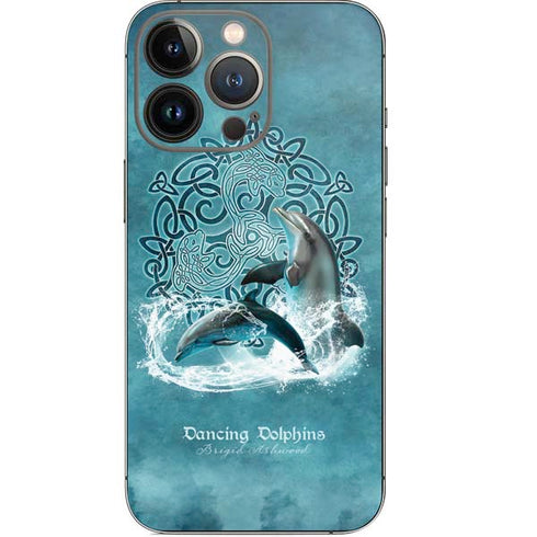 Dolphin Celtic Knot by Brigid Ashwood iPhone 15 Pro Skin